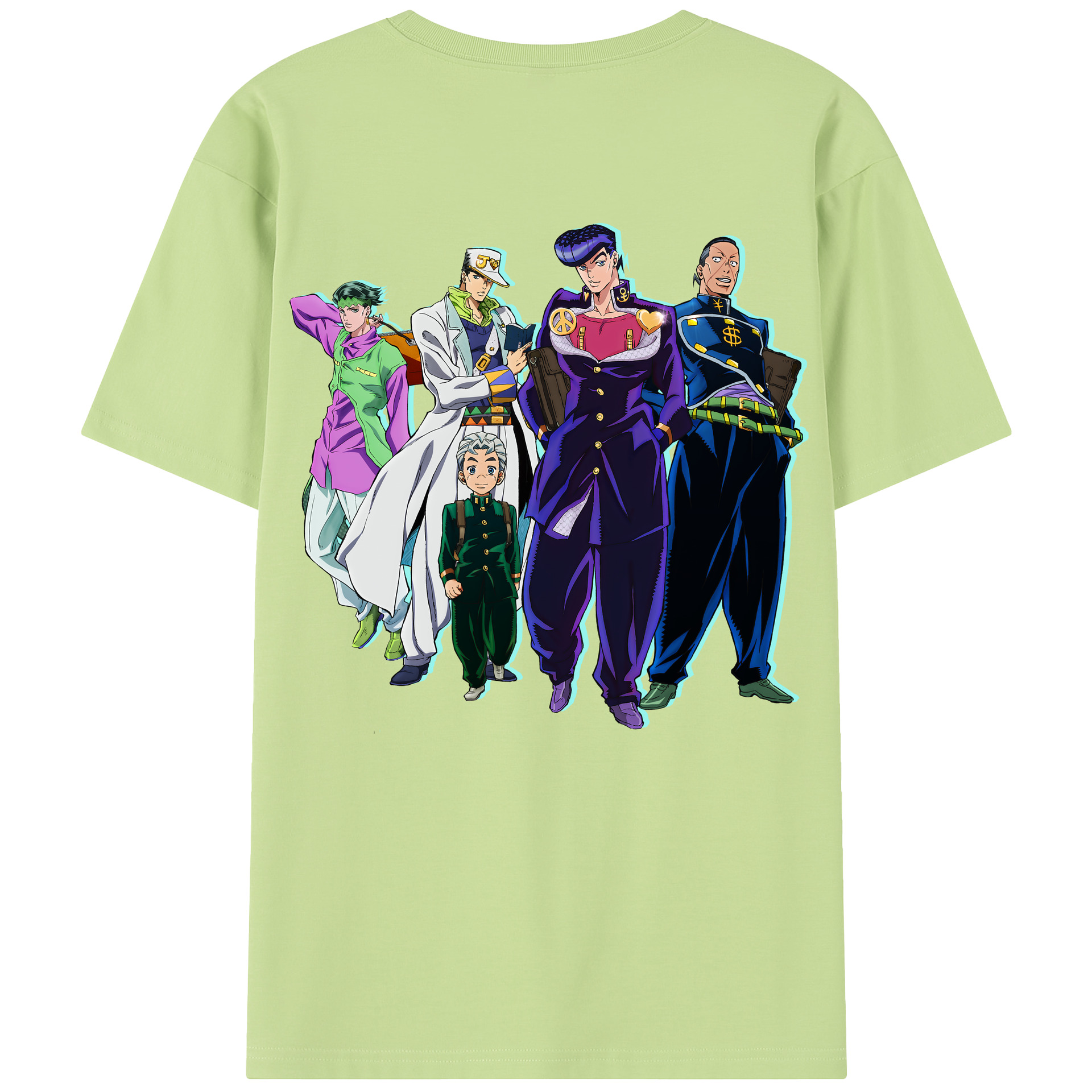 （画像用） ジョジョの奇妙な冒険 JoJo's Bizarre Adventure 綿100％半袖Tシャツ（背面プリント）